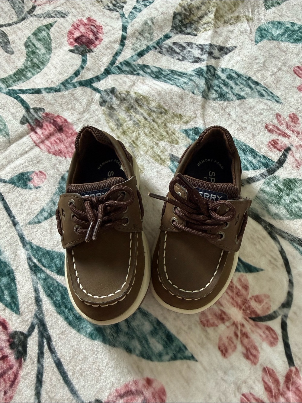 Sperry Brown Lace-Up Kids Boat Shoes